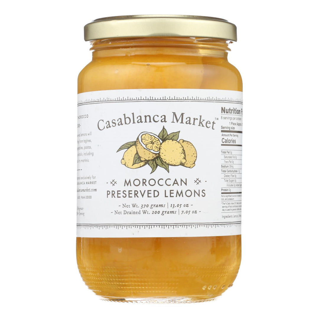 Casablanca Market - Preserved Lemons Moroccan - Case Of 6 - 13.05 Oz - Maras Green